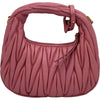 ミュウミュウ miu miu ワンダー マテラッセ ホーボー ミニバッグ 5BP078 ピンク ゴールド金具 ナッパレザー レディース ショルダーバッグ