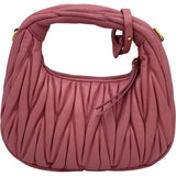 ミュウミュウ miu miu ワンダー マテラッセ ホーボー ミニバッグ 5BP078 ピンク ゴールド金具 ナッパレザー レディース ショルダーバッグ