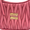 ミュウミュウ miu miu ワンダーマテラッセホーボーバッグスモール 5BC125 ピンク ゴールド金具 ナッパレザー レディース ショルダーバッグ