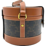 セリーヌ CELINE トリヨンフ タンブール ミディアム 195192 タン ゴールド金具 トリヨンフキャンバス/カーフ レディース ショルダーバッグ