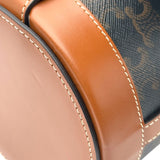 セリーヌ CELINE トリヨンフ タンブール ミディアム 195192 タン ゴールド金具 トリヨンフキャンバス/カーフ レディース ショルダーバッグ