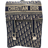 クリスチャン・ディオール Christian Dior オブリーク柄 バックパック ネイビー ジャガード レディース リュック・デイパック