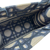 クリスチャン・ディオール Christian Dior ブックトート スモール MM1265ZZAU ネイビー/アイボリー コットン レディース トートバッグ