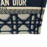 クリスチャン・ディオール Christian Dior ブックトート スモール MM1265ZZAU ネイビー/アイボリー コットン レディース トートバッグ