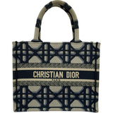 クリスチャン・ディオール Christian Dior ブックトート スモール MM1265ZZAU ネイビー/アイボリー コットン レディース トートバッグ