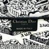 クリスチャン・ディオール Christian Dior ブックトート ミディアム M1296ZOMP ホワイト/ブラック コットン レディース トートバッグ