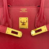 エルメス HERMES バーキン25 □R刻印 ルージュヴィフ ゴールド金具 タデラクト レディース ハンドバッグ