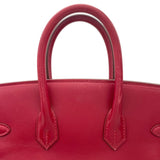 エルメス HERMES バーキン25 □R刻印 ルージュヴィフ ゴールド金具 タデラクト レディース ハンドバッグ