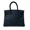 エルメス HERMES バーキン30 □L刻 ブループリュス シルバー金具 エプソン レディース ハンドバッグ