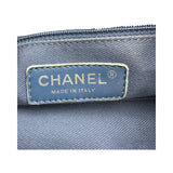シャネル CHANEL メッシュレザー チェーントートバッグ 17番台 ブルー シルバー金具 ラムスキン レディース トートバッグ