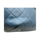 シャネル CHANEL メッシュレザー チェーントートバッグ 17番台 ブルー シルバー金具 ラムスキン レディース トートバッグ