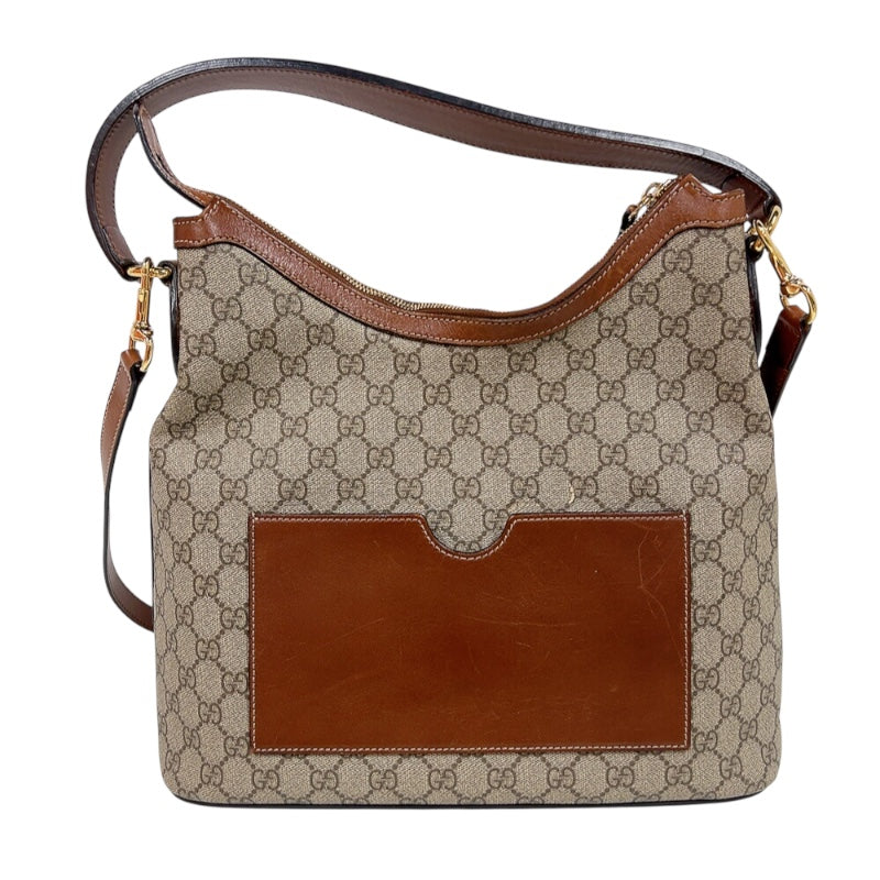 グッチ GUCCI GGスプリームホーボーバッグ 414930 ベージュ ゴールド 