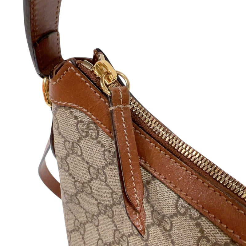 グッチ GUCCI GGスプリームホーボーバッグ 414930 ベージュ　ゴールド金具 GGスプリーム ユニセックス ショルダーバッグ グッチ GUCCI GGスプリームホーボーバッグ 414930 ベージュ ゴールド