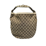 グッチ GUCCI ホースビットハンドバッグ 170013 ブラウン GGキャンバス レディース ハンドバッグ