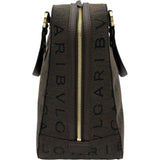 ブルガリ BVLGARI ロゴマニア ハンドバッグ ブラウン ロゴマニアキャンバス メンズ ハンドバッグ