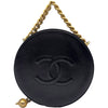 シャネル CHANEL ココマーク ラウンドハンドバッグ 25番台 ブラック ゴールド金具 カーフ レディース ハンドバッグ