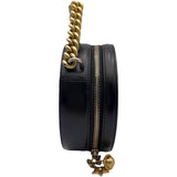 シャネル CHANEL ココマーク ラウンドハンドバッグ 25番台 ブラック ゴールド金具 カーフ レディース ハンドバッグ