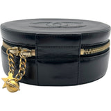 シャネル CHANEL ココマーク ラウンドハンドバッグ 25番台 ブラック ゴールド金具 カーフ レディース ハンドバッグ