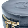 シャネル CHANEL ココマーク ラウンドハンドバッグ 25番台 ブラック ゴールド金具 カーフ レディース ハンドバッグ