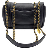 シャネル CHANEL ダイアナ23 28番台 ブラック ゴールド金具 ラム レディース ショルダーバッグ