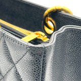 シャネル CHANEL GSTチェーントートバッグ A50995 14番台 ブラック ゴールド金具 キャビア レディース トートバッグ