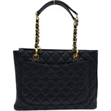 シャネル CHANEL GSTチェーントートバッグ A50995 14番台 ブラック ゴールド金具 キャビア レディース トートバッグ