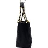 シャネル CHANEL GSTチェーントートバッグ A50995 14番台 ブラック ゴールド金具 キャビア レディース トートバッグ