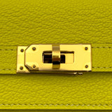 エルメス HERMES ケリートゥーゴー Y刻 ライム シルバー金具 シェーブル レディース ショルダーバッグ