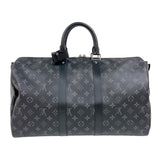 ルイ・ヴィトン LOUIS VUITTON キーポル・バンドリエール45 M40569 ブラック　シルバー金具 モノグラム・エクリプス メンズ ボストンバッグ