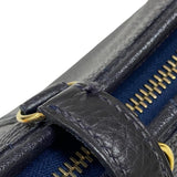 エルメス HERMES トリム31 □B刻 ブルーインディゴ ゴールド金具 フィヨルド レディース ショルダーバッグ