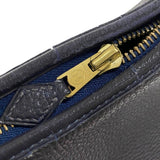 エルメス HERMES トリム31 □B刻 ブルーインディゴ ゴールド金具 フィヨルド レディース ショルダーバッグ