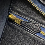 エルメス HERMES トリム31 □B刻 ブルーインディゴ ゴールド金具 フィヨルド レディース ショルダーバッグ