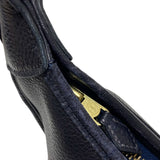 エルメス HERMES トリム31 □B刻 ブルーインディゴ ゴールド金具 フィヨルド レディース ショルダーバッグ