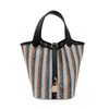 エルメス HERMES ピコタンロックPM クーベルチュール K刻 ブラック×エクリュ×フォーブ トワル スイフト レディース ハンドバッグ