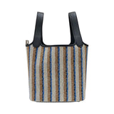 エルメス HERMES ピコタンロックPM クーベルチュール K刻 ブラック×エクリュ×フォーブ トワル スイフト レディース ハンドバッグ