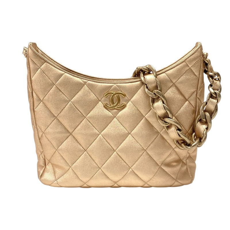 CHANEL マトラッセ ゴールド金具 ショルダーバッグ シャネル CHANEL マトラッセ スモールホーボーバッグ ゴールド