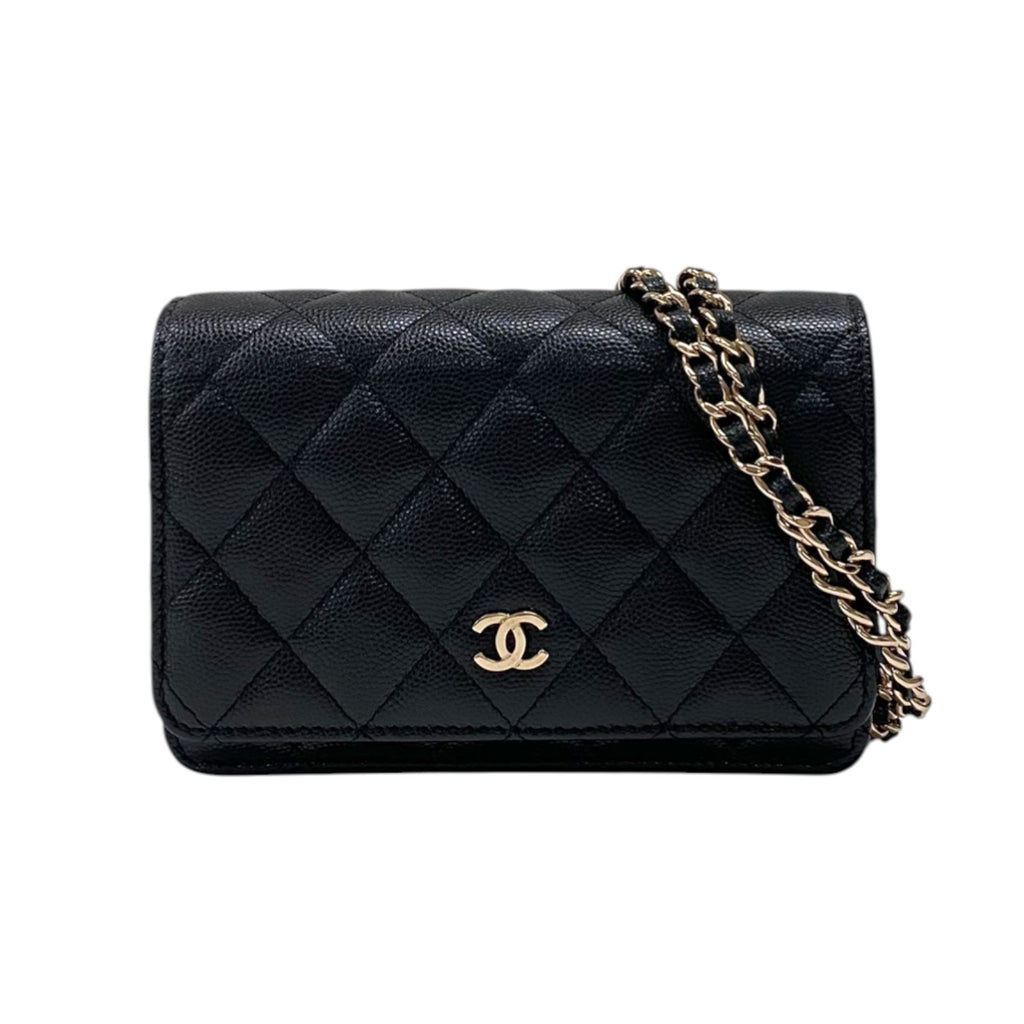 シャネル CHANEL マトラッセ ミニチェーンウォレット AP1649 ブラック