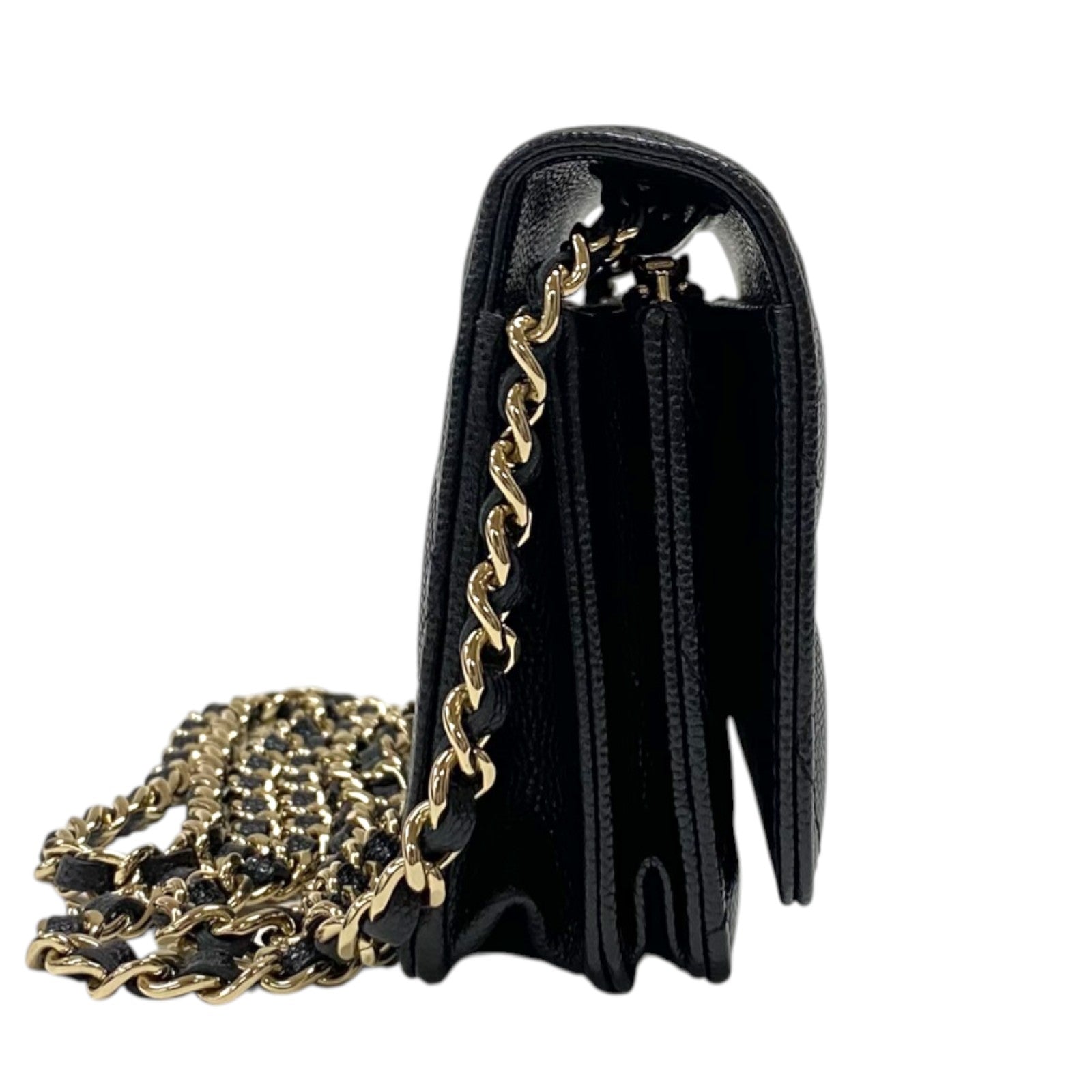 シャネル CHANEL マトラッセ ミニチェーンウォレット AP1649 ブラック ゴールド金具 キャビアスキン レディース ショルダーバッグ シャネル CHANEL マトラッセ ミニチェーンウォレット AP1649 ブラック