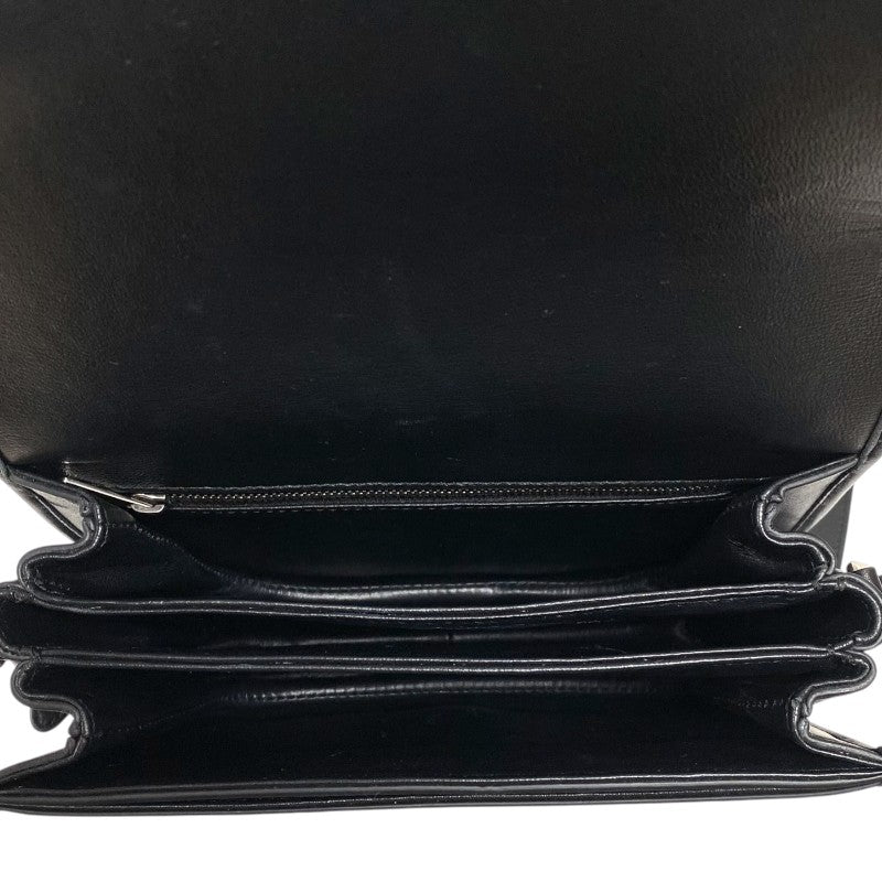 セリーヌ CELINE ミディアム ブザス 114453 ブラック シルバー金具 スムースカーフ レディース ショルダーバッグ セリーヌ CELINE ミディアム ブザス 114453 ブラック シルバー金具