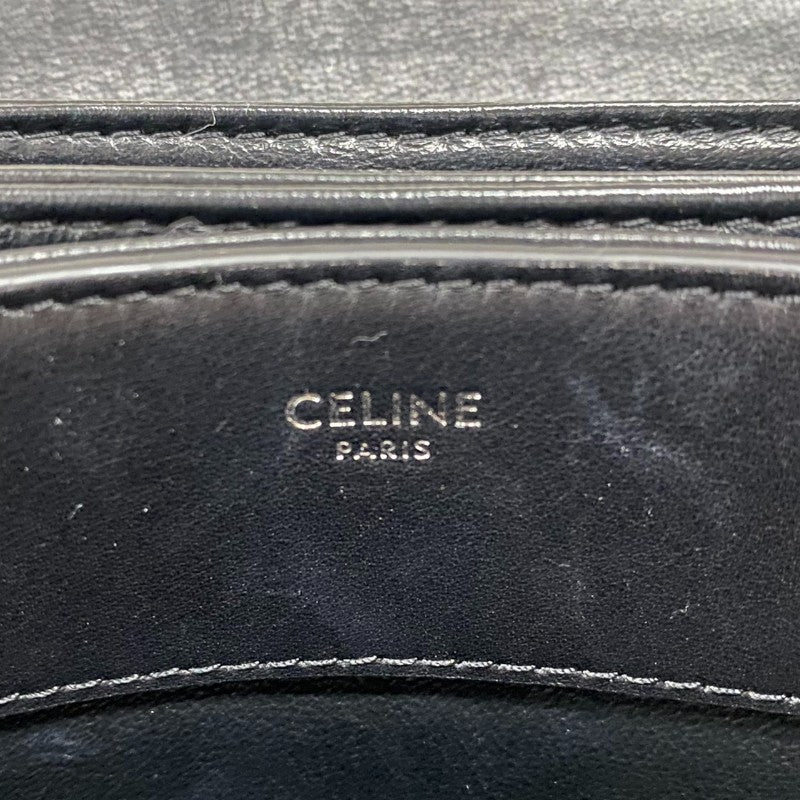 セリーヌ CELINE ミディアム ブザス 114453 ブラック シルバー金具