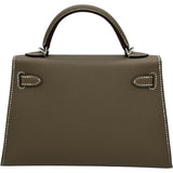 エルメス HERMES ミニケリー2 K刻 エトゥープ シルバー金具 エプソン レディース ショルダーバッグ