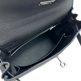 エルメス HERMES ケリー25 内縫い K刻 ブラック シルバー金具 トゴ レディース ショルダーバッグ