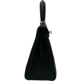 エルメス HERMES ケリー25 内縫い K刻 ブラック シルバー金具 トゴ レディース ショルダーバッグ