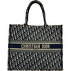 クリスチャン・ディオール Christian Dior ブックトートラージ M1286 ネイビー オブリークジャカード レディース トートバッグ