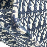 クリスチャン・ディオール Christian Dior ブックトートラージ M1286 ネイビー オブリークジャカード レディース トートバッグ