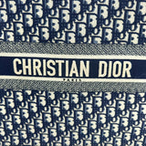 クリスチャン・ディオール Christian Dior ブックトートラージ M1286 ネイビー オブリークジャカード レディース トートバッグ