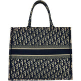 クリスチャン・ディオール Christian Dior ブックトートラージ M1286 ネイビー オブリークジャカード レディース トートバッグ