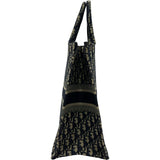 クリスチャン・ディオール Christian Dior ブックトートラージ M1286 ネイビー オブリークジャカード レディース トートバッグ