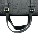 グッチ GUCCI GGエンボス トートバッグ 625774 ブラック シルバー金具 レザー メンズ トートバッグ