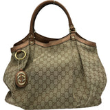 グッチ GUCCI スーキートートバッグ 211943 ベージュ ゴールド金具 キャンバス/レザー レディース トートバッグ